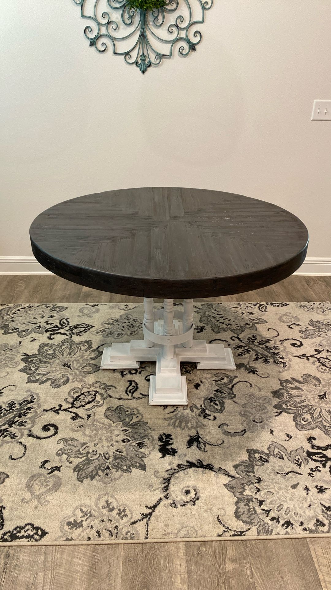 Round Rustic Wood Table