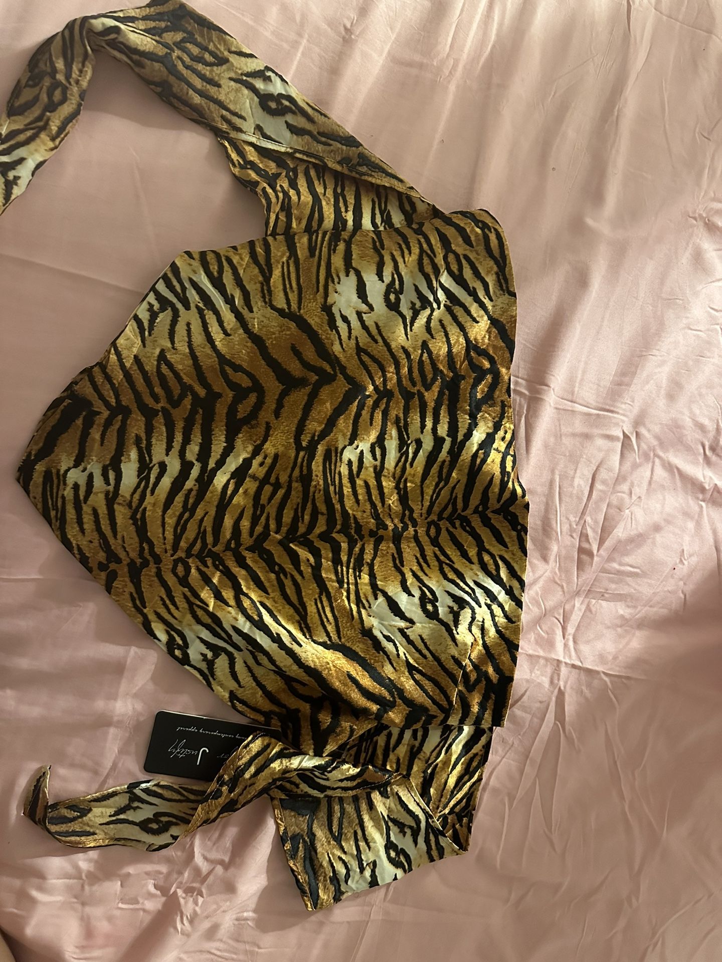 Animal Print, Strapless Halter Top