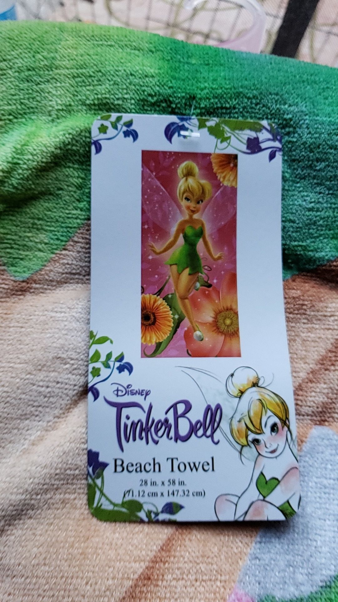 Brand new Tinkerbell beach towel