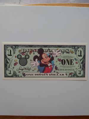 Photo 2000 $1 Disney Dollar.