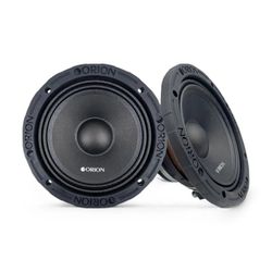 Orion HCCA64NDC 6.5" 350W Rms NEO Midrange Speakers With Dust Cap 1400W Max 4 Ohm PAIR