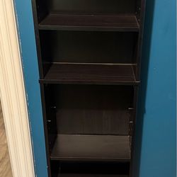 Narrow Bookshelf/Media Shelf