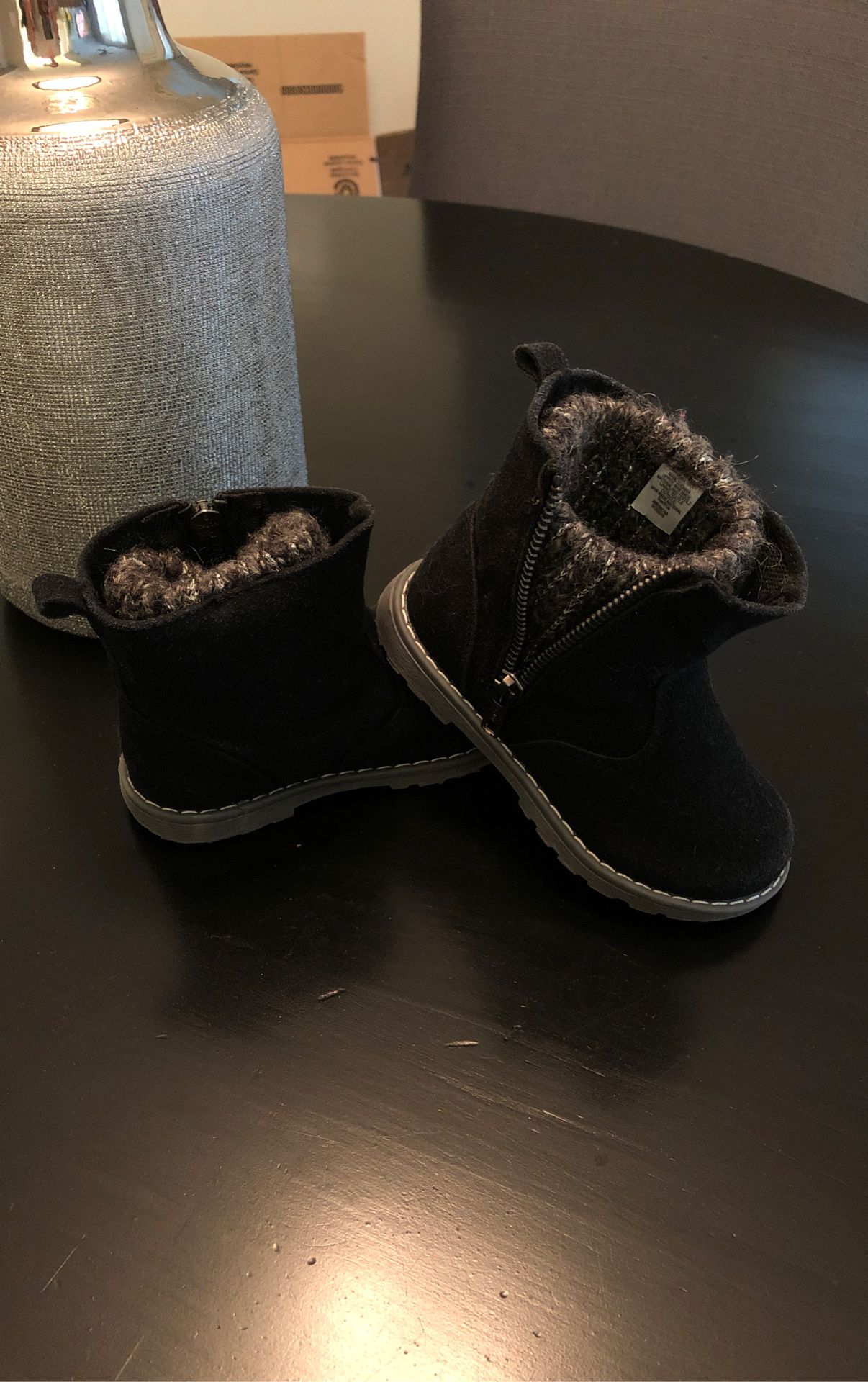 NEW Black and grey boots Toddler Size 8c