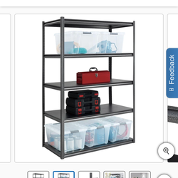 Gorilla Rack Z-Beam 5-shelf Steel Storage Rack, 48" x 24" x 72"