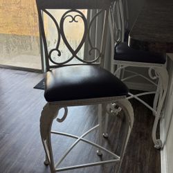 Three Metal Stools 