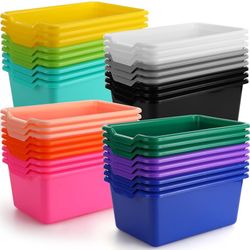 36 Pcs Plastic Cubby Bins stackable