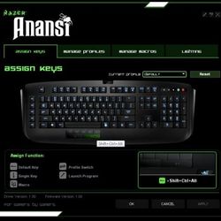 Razer Anansi MMO Gaming Keyboard - 7 Thumb Modifier Keys - Customizable RGB