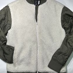 Original Use Full Zip Bomber Jacket Fleece Quilted Womens Size Small