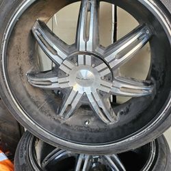 22" Tires and wheels.