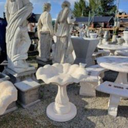 Concrete Birdbath / Cement Stone Backyard Garden Outdoor Birdbath