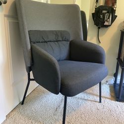 IKEA BINGSTA High Back Armchair | Vissle dark gray/Kabusa dark gray