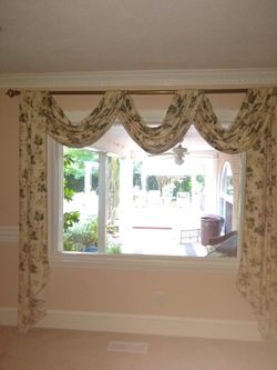 Swag Style Floral Curtains