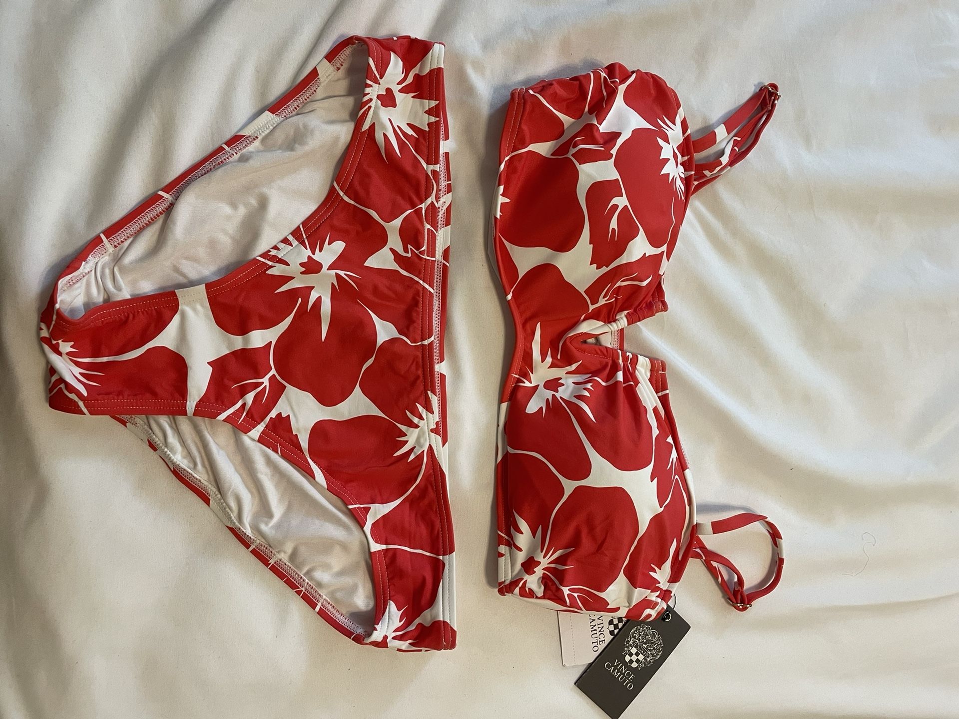 Vince Camuto tangerine two piece swimsuit 