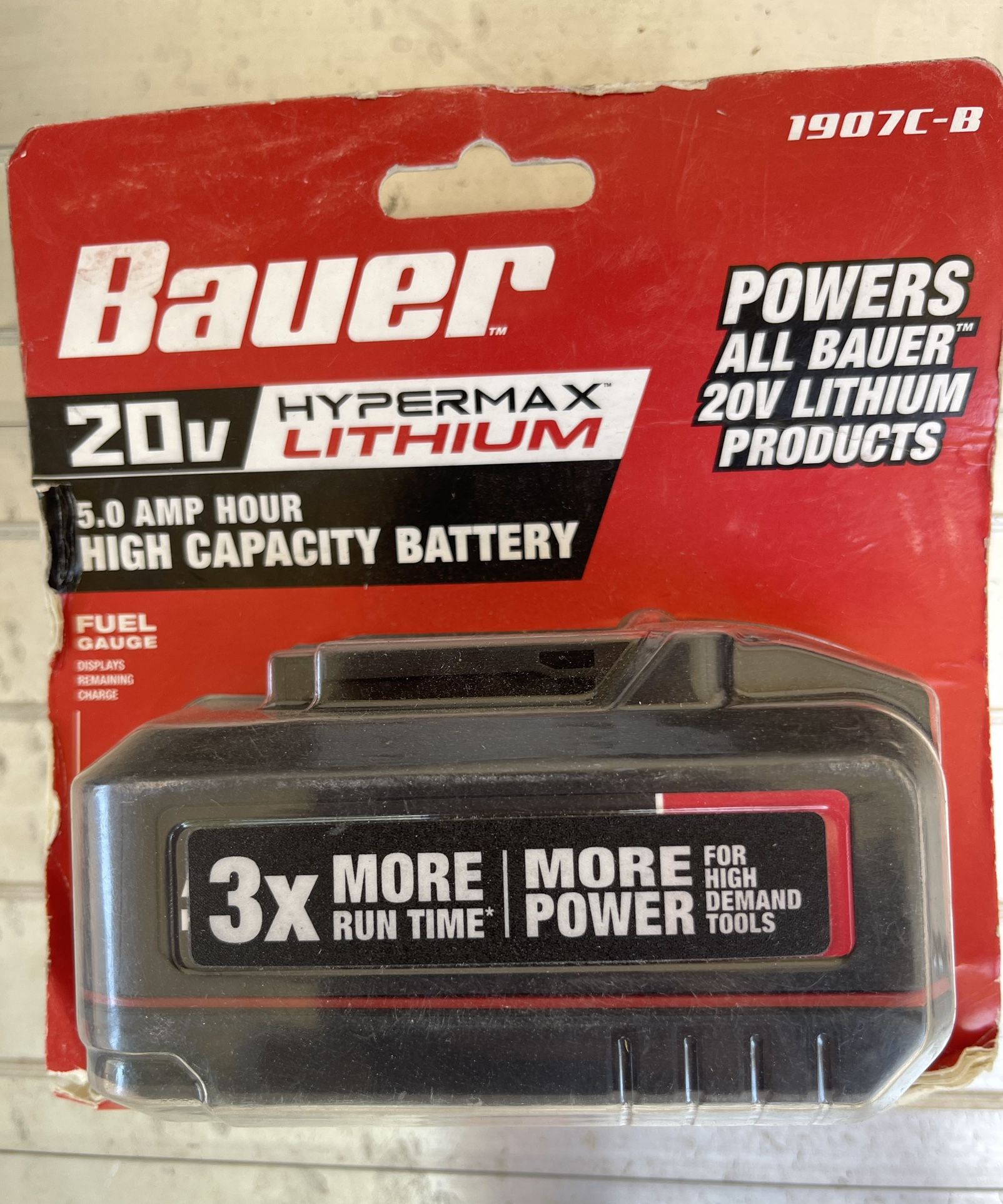 Bauer 1907c - B 20v Hypermax Lithium Battery 