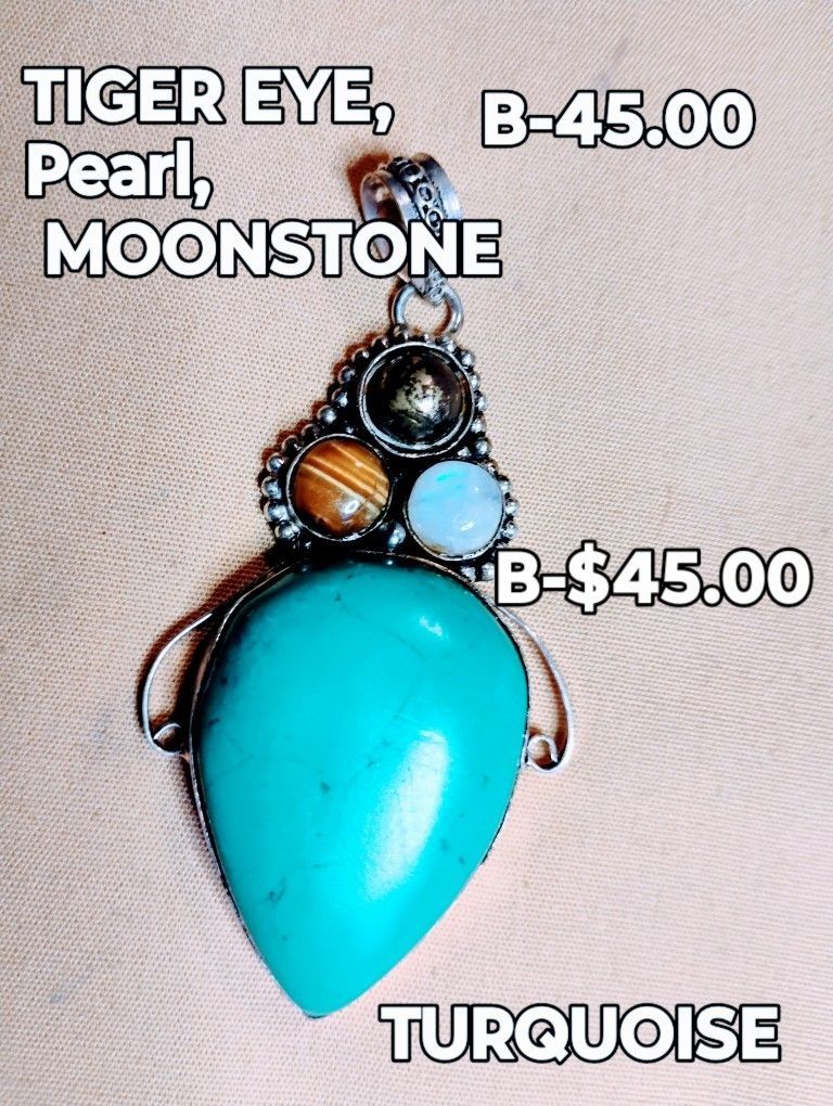 SUCH A BEAUTY! NATURAL GEMS AND YOUR CHOICE OF 925/CH.