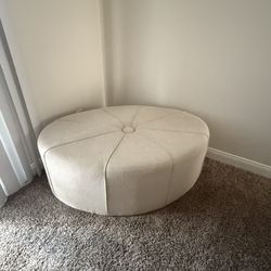 Cream Colored Ottoman 