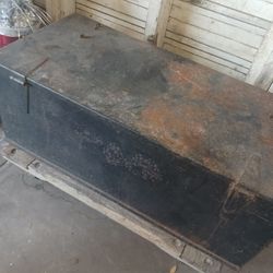 Vintage Steel Trunk