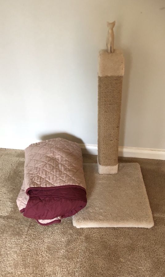 Pet Scratching Post/Tower with Couch Cover