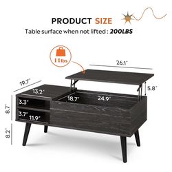 Black/Grey Coffee Table