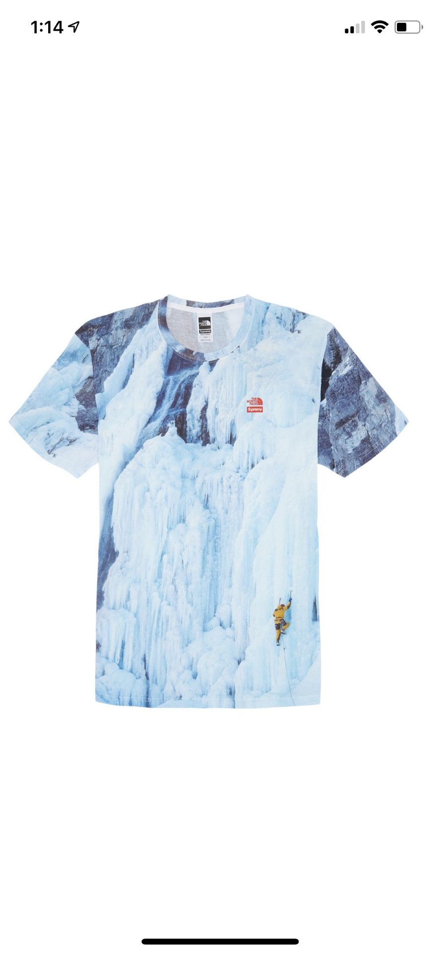 Supreme x The North Face Ice Climb Tee Size LARGE Great Quality Ships Today
