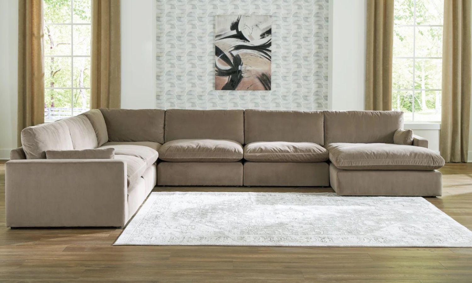Sophie Modular Cloud Sectional (Velvet) | 🚚 WHITE GLOVE DELIVERY