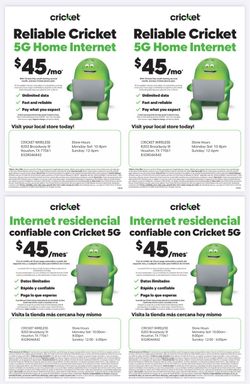 Cricket Home Wifi Starting tomorrow in your same wireless account ONLY $45