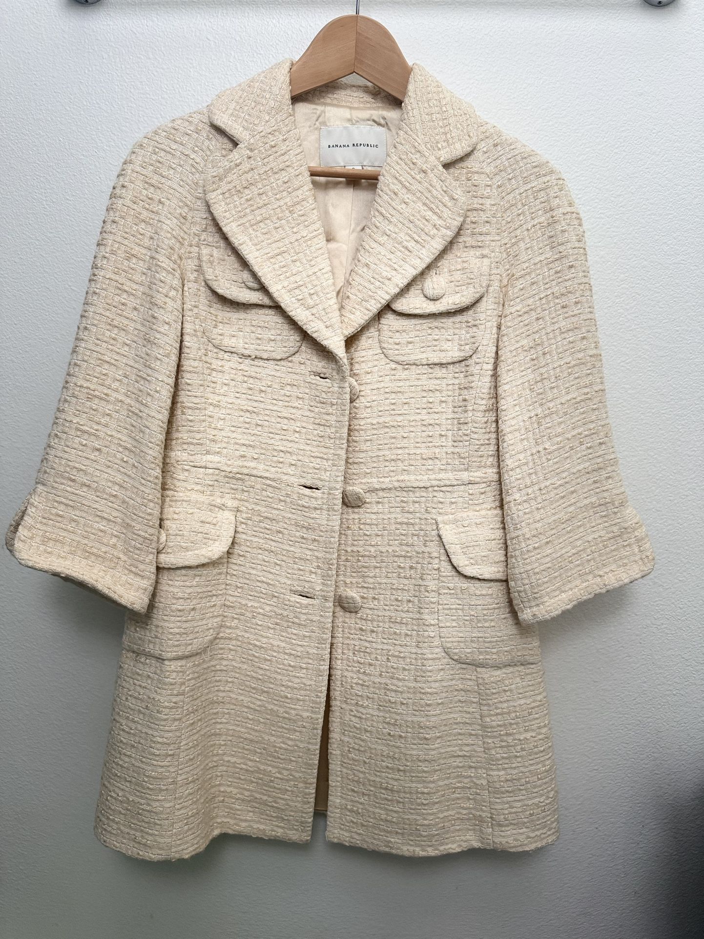 Banana Republic Tweed Coat Size Small 