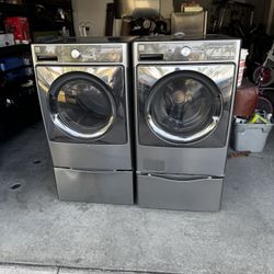 Kenmore Washer And Dryer Set With Pedestals 