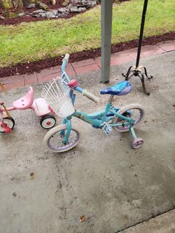 STILL available Trike And Bike With 14" Wheels