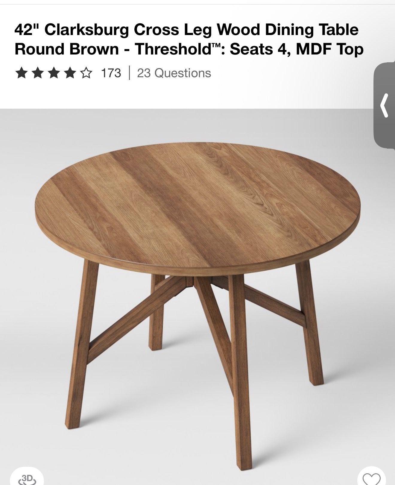 Dining table with 2 stools