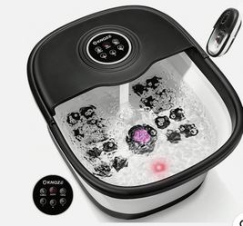 Collapsible Foot Spa with Heat Remote Control Bubbles Massage Rollers