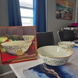 Lenox Holiday Tiered Bowl Set