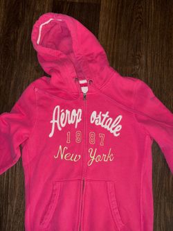 Aeropostale hooded zip up (pink)