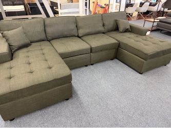 Black double chase sectional