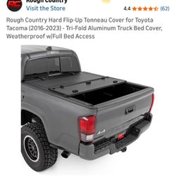 Rough Country Hard Tri-Fold Tonneau Cover Fits Toyota Tacoma 2016–2023