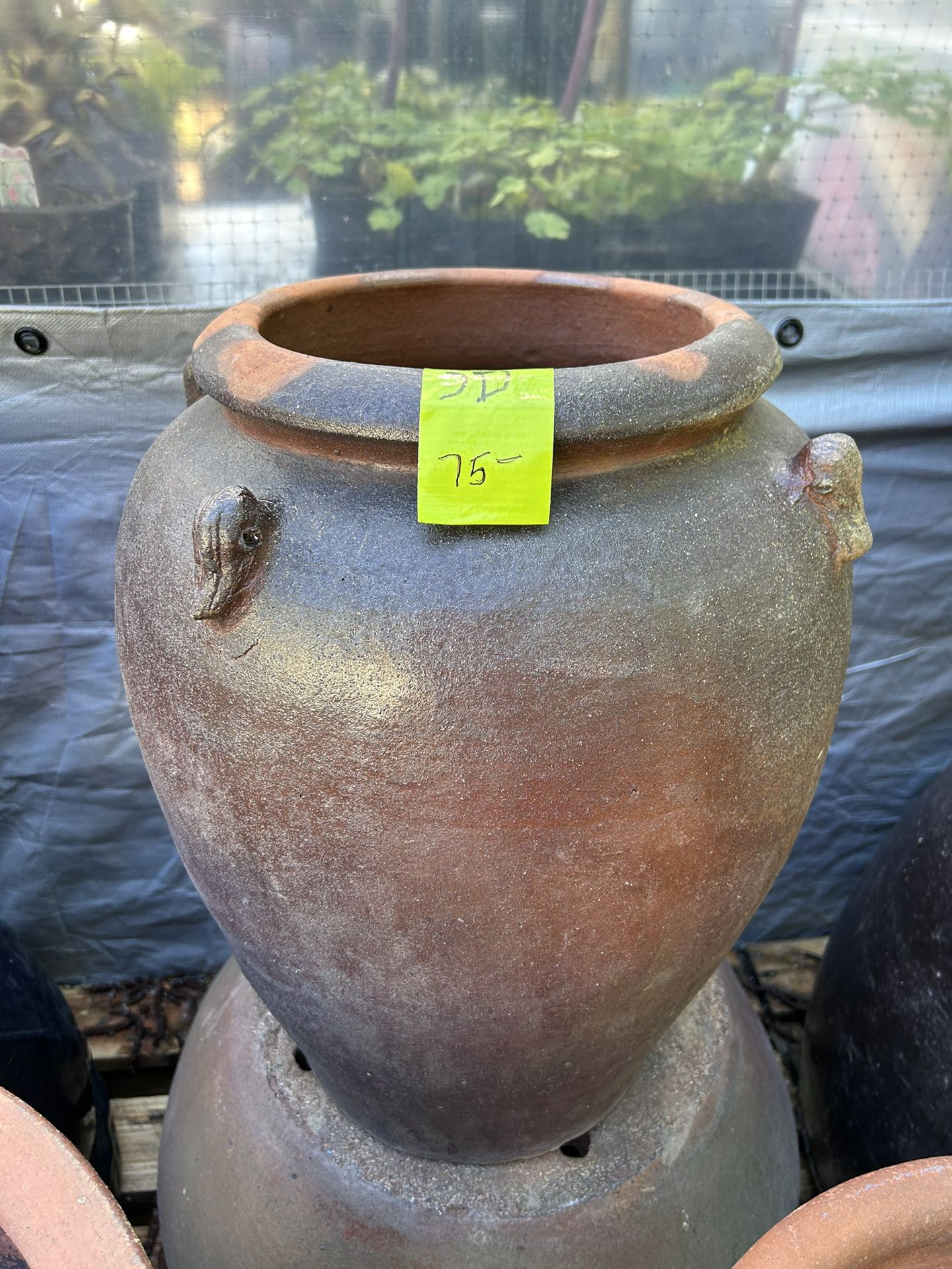 Tall Urn Style Ceramic Pot w/Handles