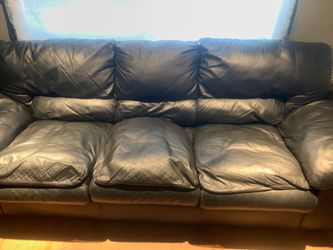 Black leather couch