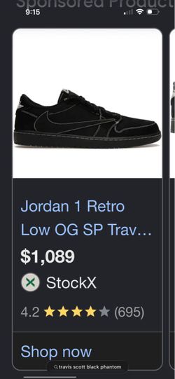 Jordan 1 Retro Low OG SP Travis Scott Black Phantom