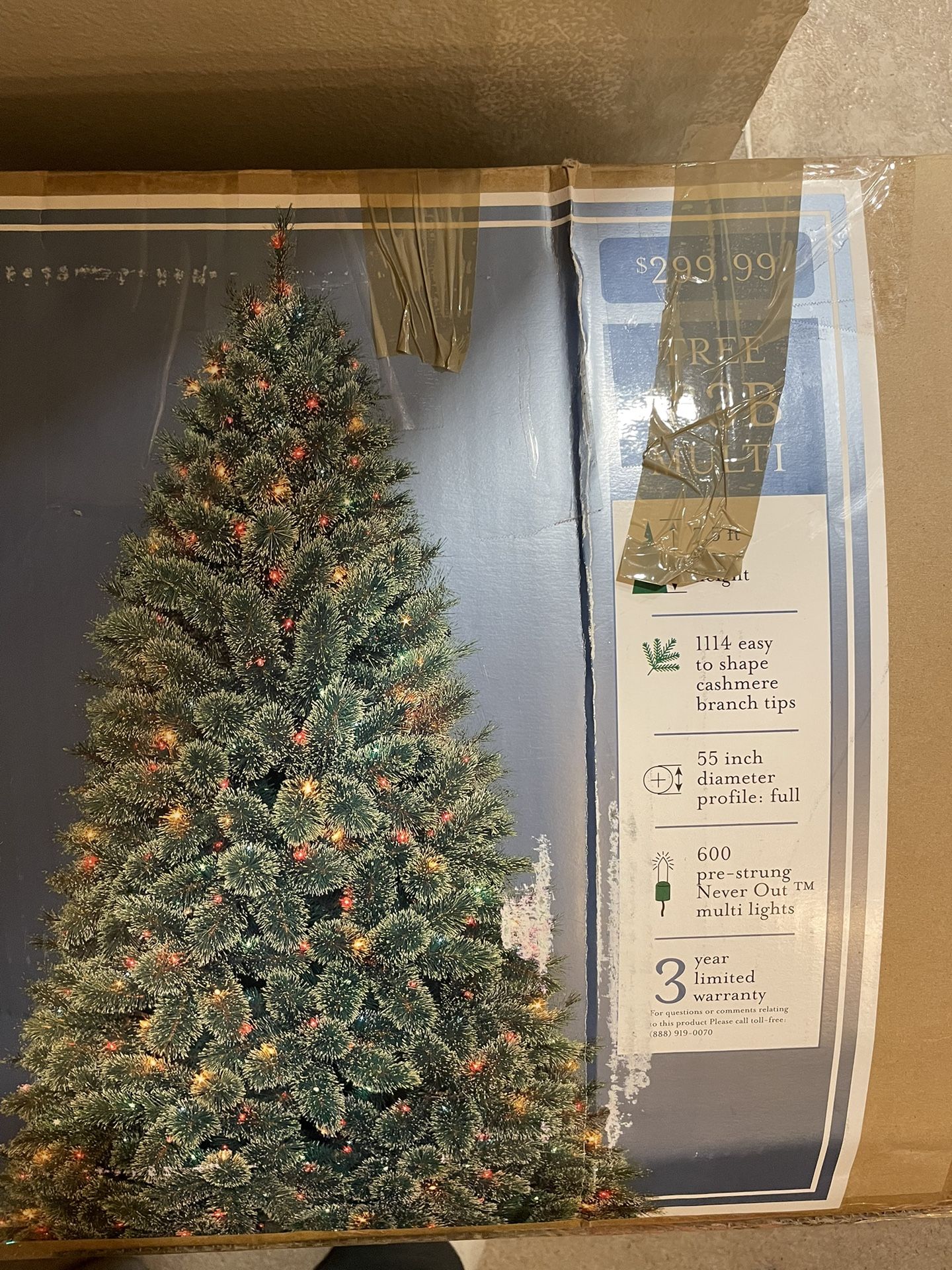 Jaclyn Smith 7.5 Foot Ridgedale Pine Artificial Christmas Tree for Sale
