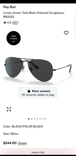 Ray Ban Polarized Sunglasses - retail $244 - new with case