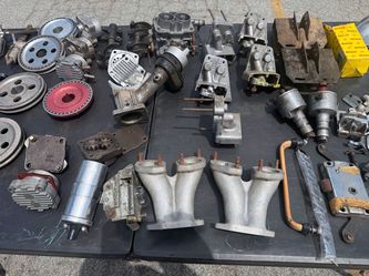 Vw parts 36mm dcnf Weber carburetor $100
Bay window brackets $30
Manifolds $60
DDS full flow pumps $80 each 
Melling oil pumps $40 each 
Oil cooler ad