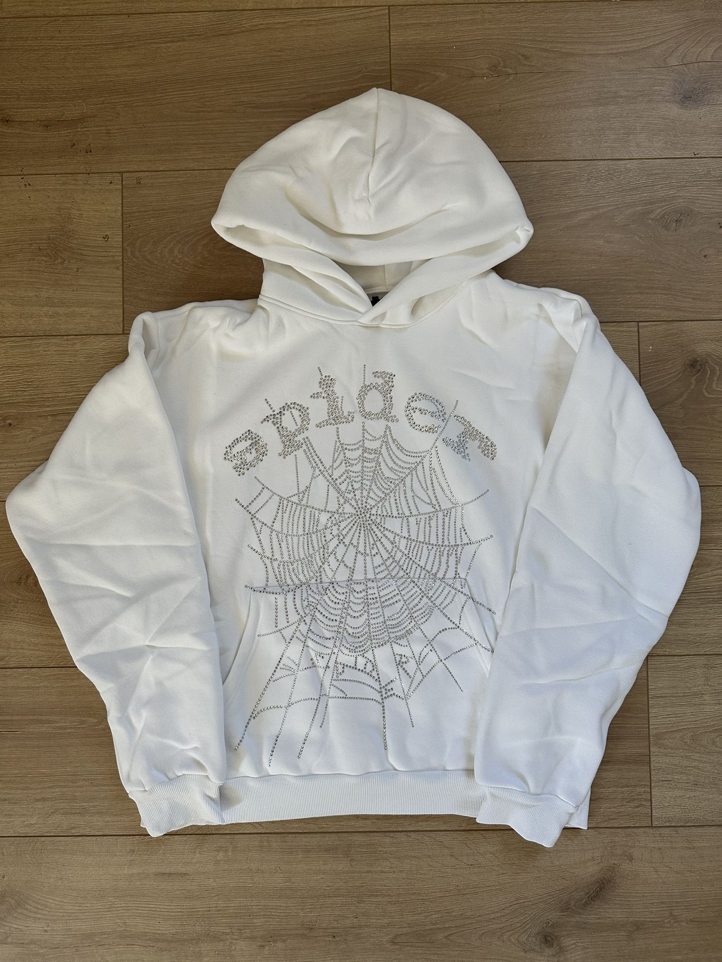 White Vvs Sp5der Hoodie