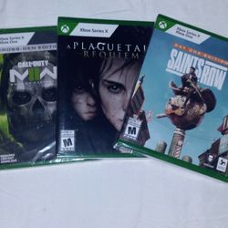 Xbox Series X Game Bundle - A Plauge Tale/ COD Modern Warfare/Saints Row 