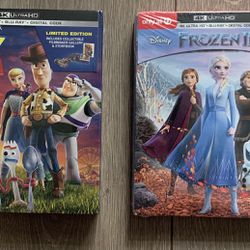 Toy  Story 4 & Frozen 2 Limited Edition Blue-Ray DVDs