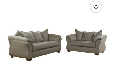 Signature by Ashley Darcy Sleeper Sofa & Loveseat Espresso Brown