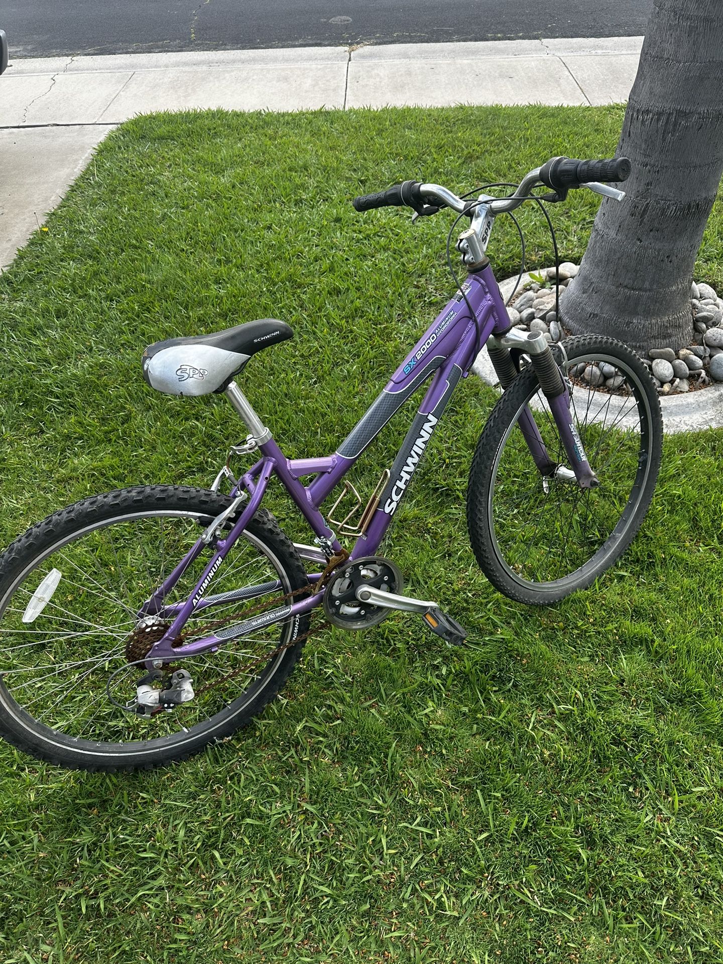 Purple Schwinn Mountain Bike