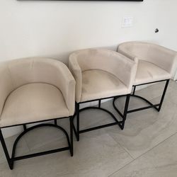 Modern Counter Height (Linen) Stools