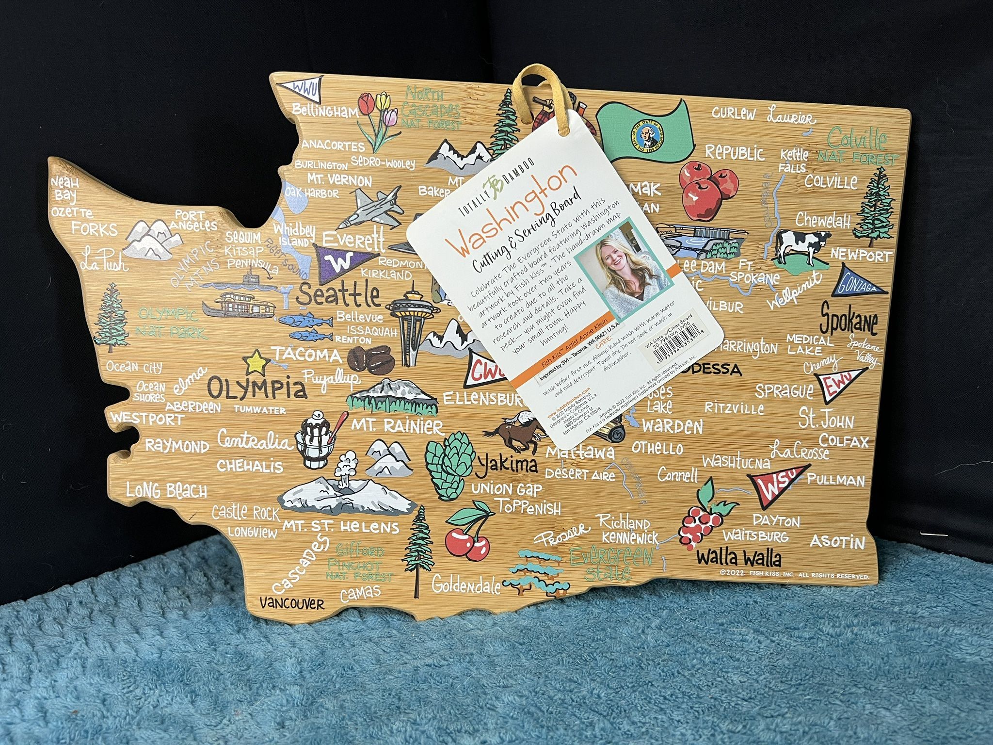 Bamboo Plaque/Cutting Board - Washington State