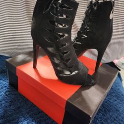 Black Suede Heels 
