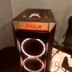 gaming PC with monitor keyboard and mouse